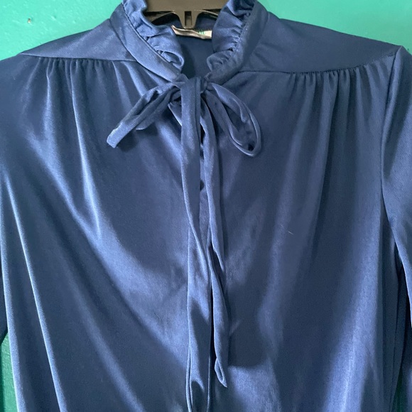 Vintage ruffle high neck  bodysuit - Picture 2 of 6